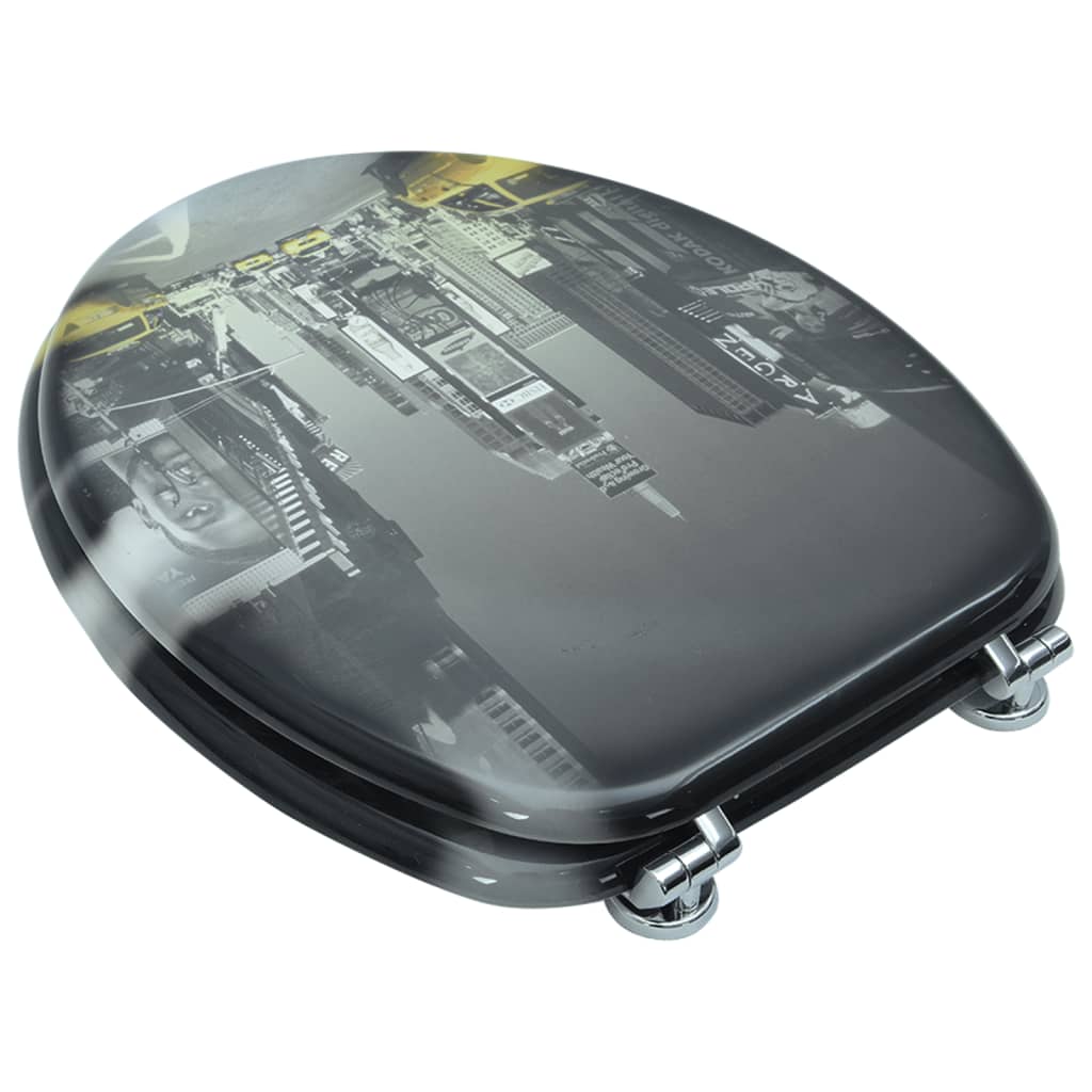 Coperchio da Toilette in MDF con Modello New York 141481