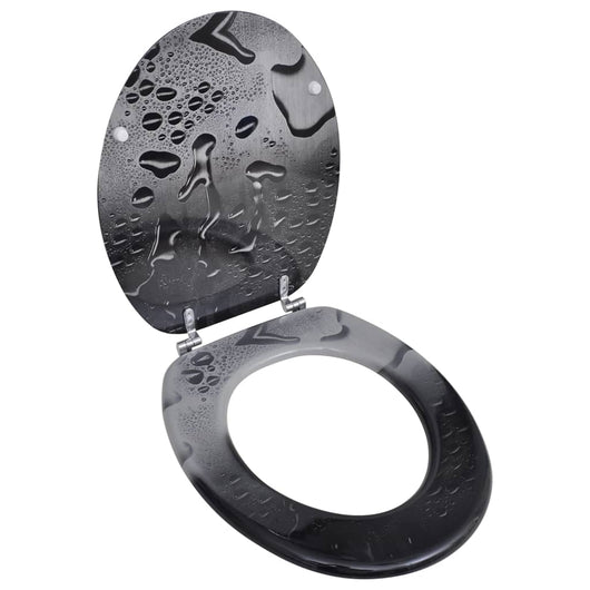 Coperchio da Toilette in MDF con Modello Gocce d'Acqua cod mxl 53215