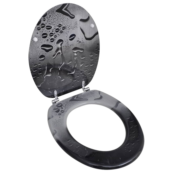 Coperchio da Toilette in MDF con Modello Gocce d'Acqua cod mxl 53215