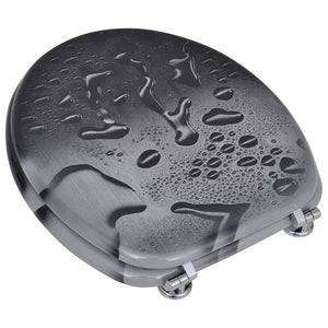 Coperchio da Toilette in MDF con Modello Gocce d'Acqua cod mxl 53215