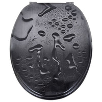 Coperchio da Toilette in MDF con Modello Gocce d'Acqua cod mxl 53215