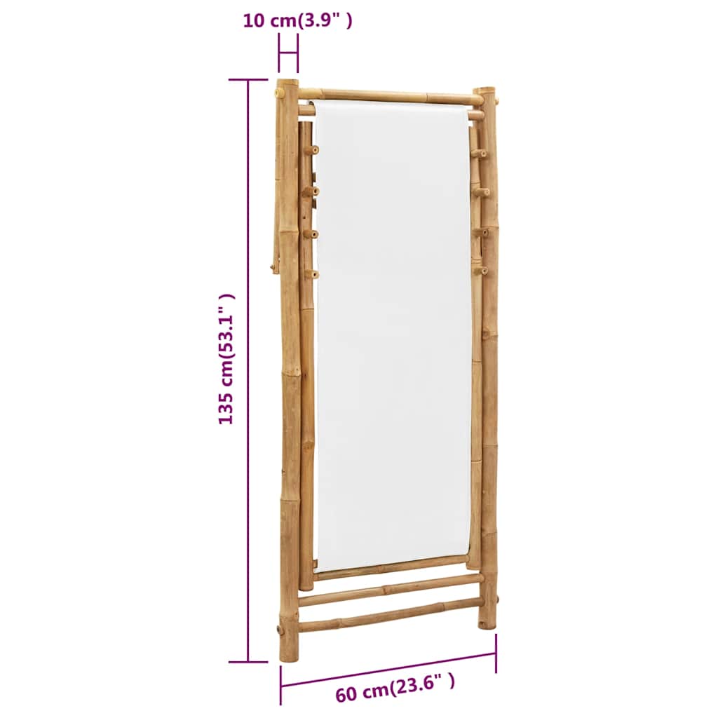 Sedia a Sdraio da Esterno in Bambù e Tela 41491