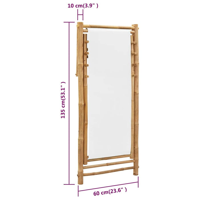 Sedia a Sdraio da Esterno in Bambù e Tela 41491