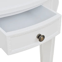 Tavolo Consolle con Cassetto Semicircolare Bianco 241530