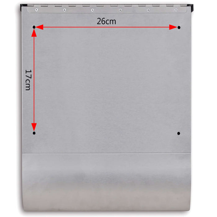 Casetta della posta in acciaio inossidabile 31 x 10,5 x 33,5 cm 50350