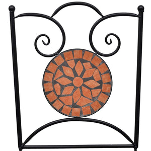 Sedie da Bistrot Pieghevoli 2 pz in Ceramica Terracotta 41529