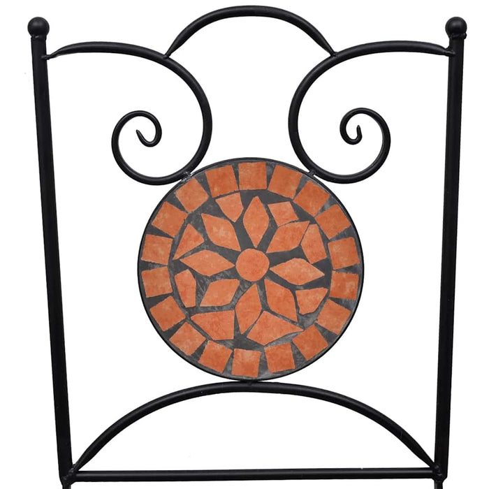 Sedie da Bistrot Pieghevoli 2 pz in Ceramica Terracotta 41529