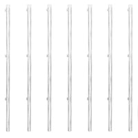 Recinzione in Rete con Pali in Acciaio Zincato 15x1,25m Argento 141496