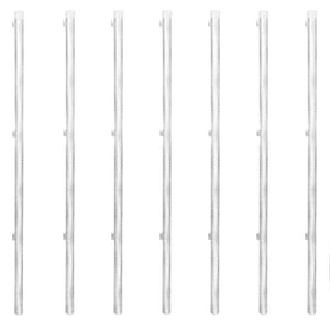 Recinzione in Rete con Pali in Acciaio Zincato 15x1,25m Argento 141496