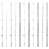 Recinzione in Rete con Pali in Acciaio Zincato 25x1,25m Argento 141500