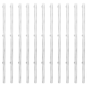 Recinzione in Rete con Pali in Acciaio Zincato 25x1,25m Argento 141500