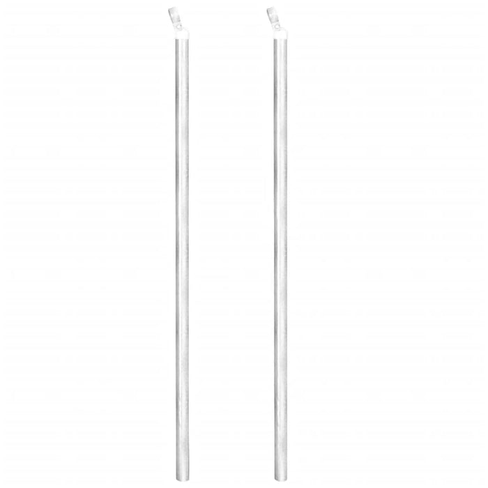 Recinzione a Rete con Pali e Spuntoni Acciaio Zincato 15x0,8 m 141502