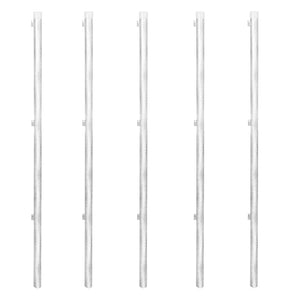 Recinzione a Rete con Pali e Spuntoni Acciaio Zincato 15x0,8 m 141502