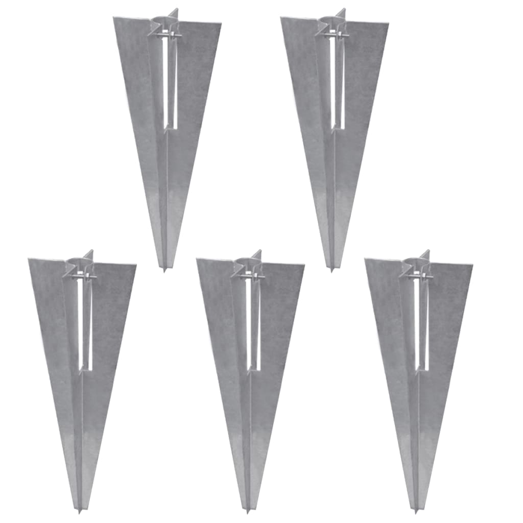 Recinzione a Rete con Pali e Spuntoni Acciaio Zincato 15x0,8 m 141502