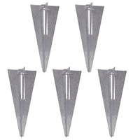 Recinzione a Rete con Pali e Spuntoni Acciaio Zincato 15x0,8 m 141502