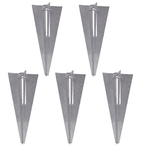 Recinzione a Rete con Pali e Spuntoni Acciaio Zincato 15x0,8 m 141502