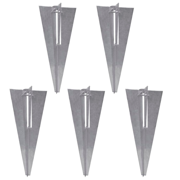 Recinzione a Rete con Pali e Spuntoni Acciaio Zincato 15x0,8 m 141502