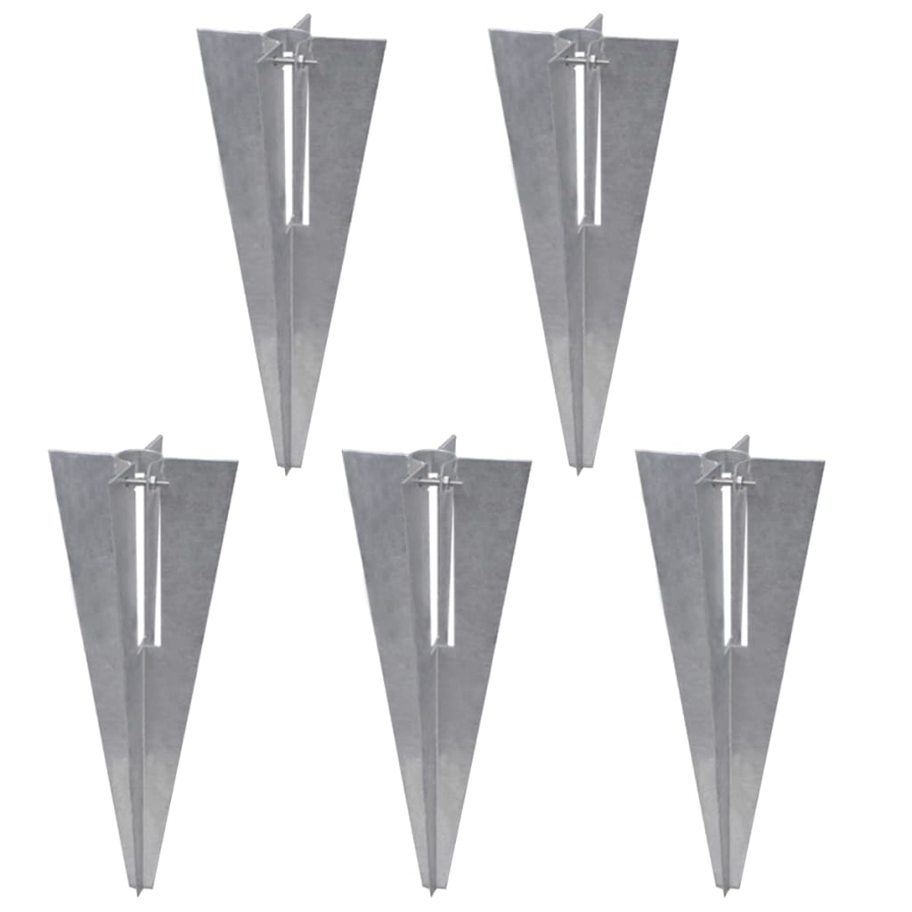 Recinzione a Rete con Pali e Spuntoni Acciaio Zincato 15x1,25 m 141504