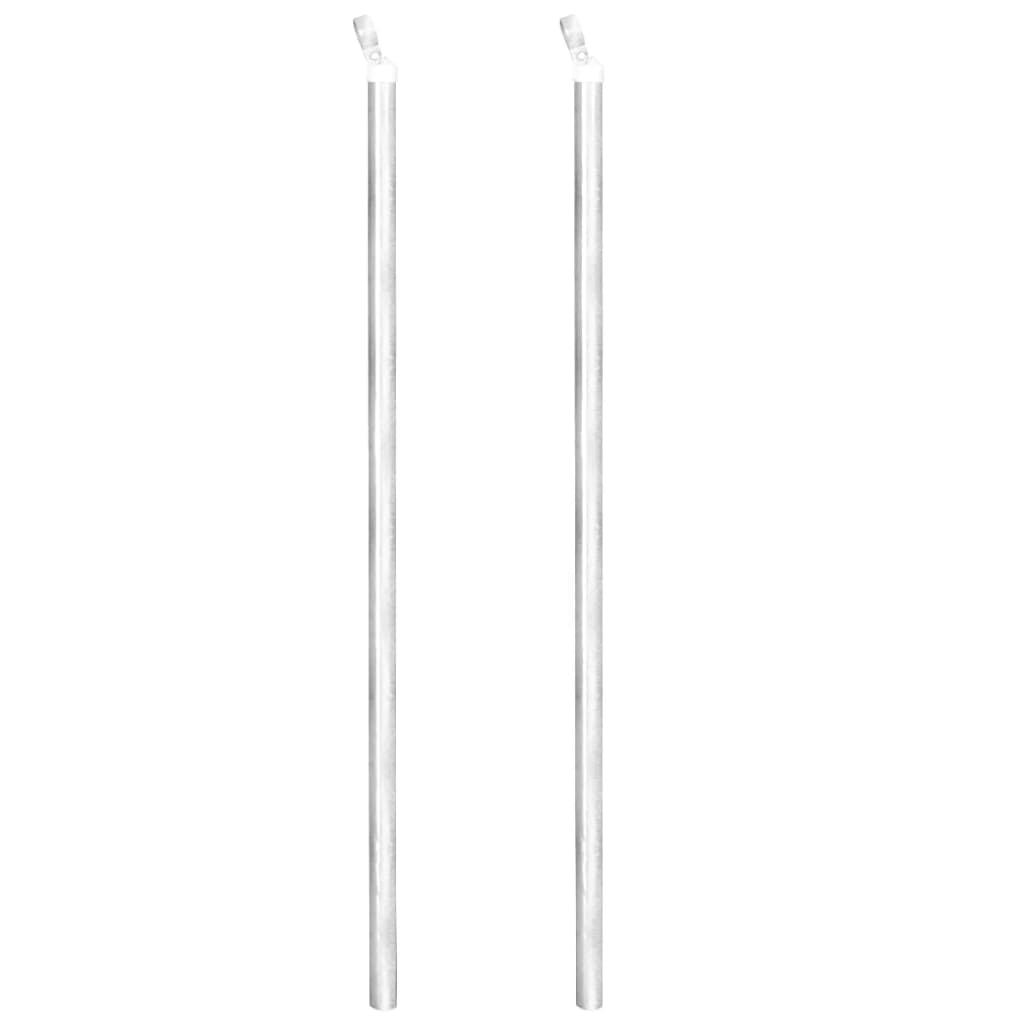 Recinzione a Rete con Pali e Spuntoni Acciaio Zincato 15x1,5 m 141505