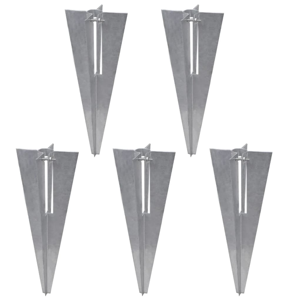 Recinzione a Rete con Pali e Spuntoni Acciaio Zincato 15x1,5 m 141505