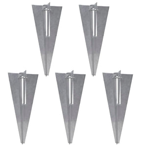 Recinzione a Rete con Pali e Spuntoni Acciaio Zincato 15x1,5 m 141505