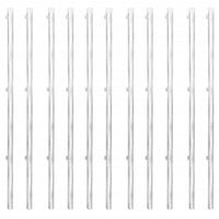 Recinzione a Rete con Pali e Spuntoni Acciaio Zincato 25x0,8 m 141506