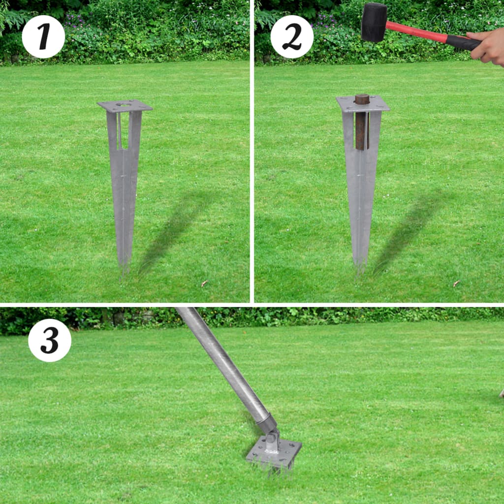 Recinzione a Rete con Pali e Spuntoni Acciaio Zincato 25x0,8 m 141506