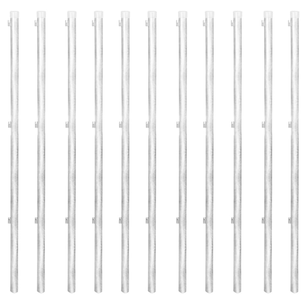 Recinzione in Rete con Spuntoni in Acciaio Zincato 25x1,25 m cod mxl 16810