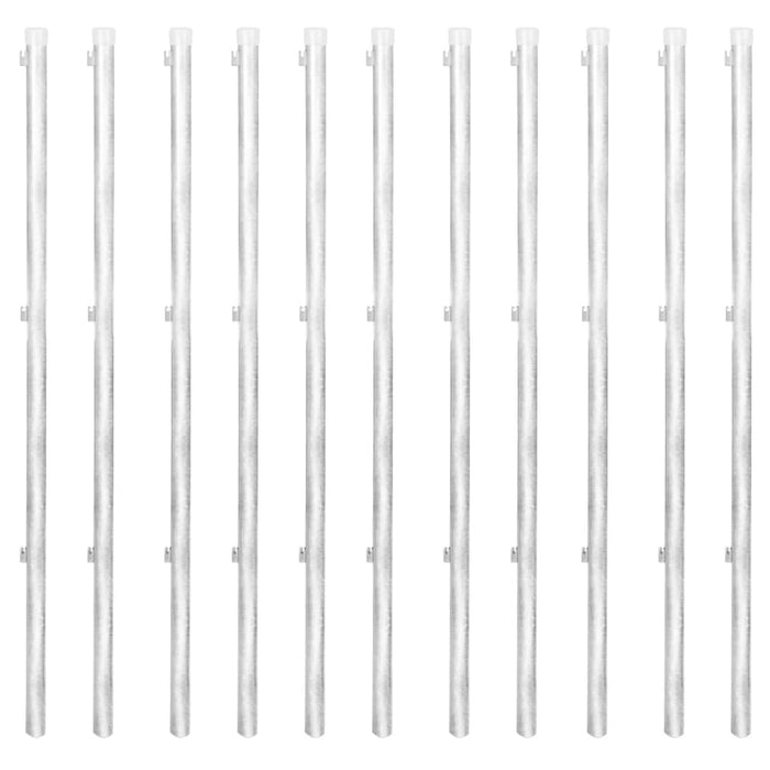 Recinzione in Rete con Spuntoni in Acciaio Zincato 25x1,25 m cod mxl 16810