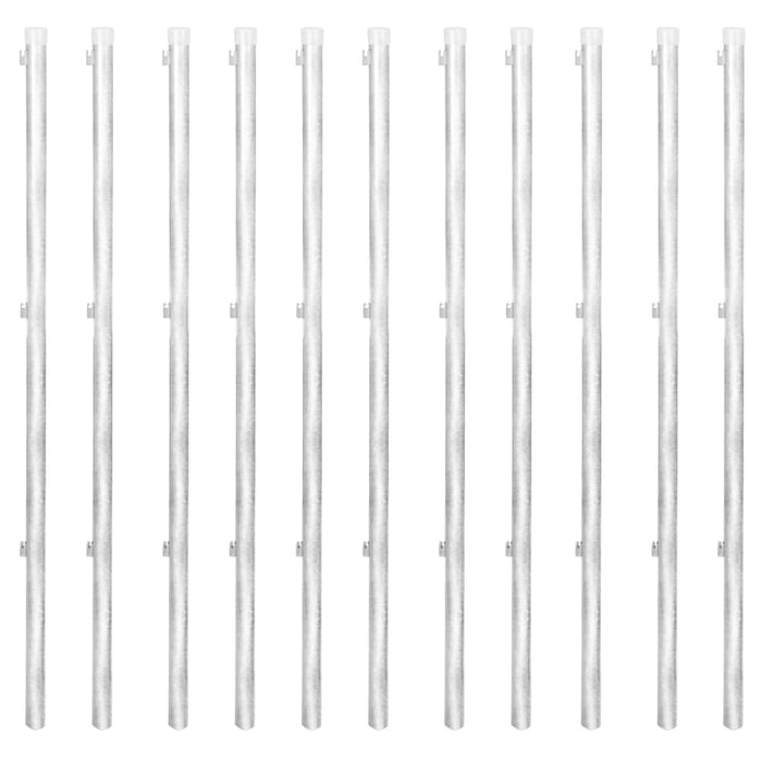 Recinzione in Rete con Spuntoni in Acciaio Zincato 25x1,5 m