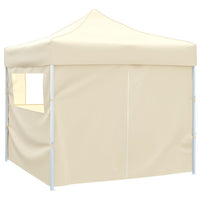 Tenda Pieghevole Crema 3 x 3 m con 4 Pareti 41464