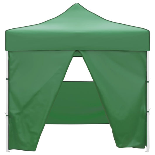 Tenda Pieghevole Verde 3 x 3 m con 4 Pareti 41468