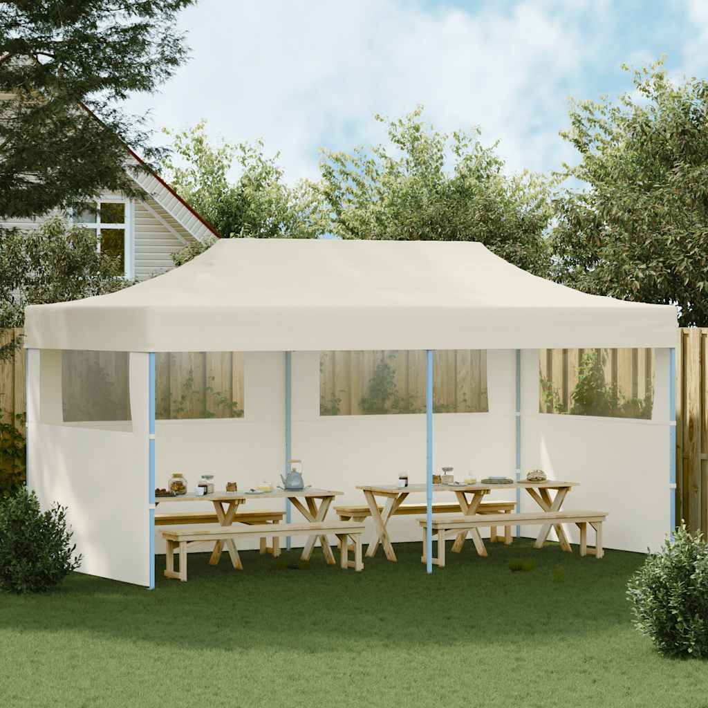Tenda per Feste Pop-Up Pieghevole Crema 3 x 6 m 41582