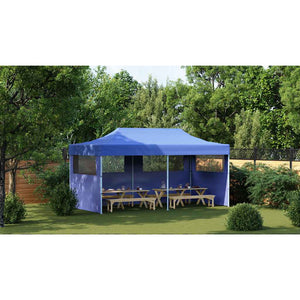 Tenda per Feste Pop-up Pieghevole Blu 3 x 6 m