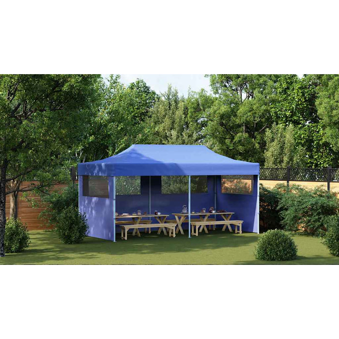 Tenda per Feste Pop-up Pieghevole Blu 3 x 6 m