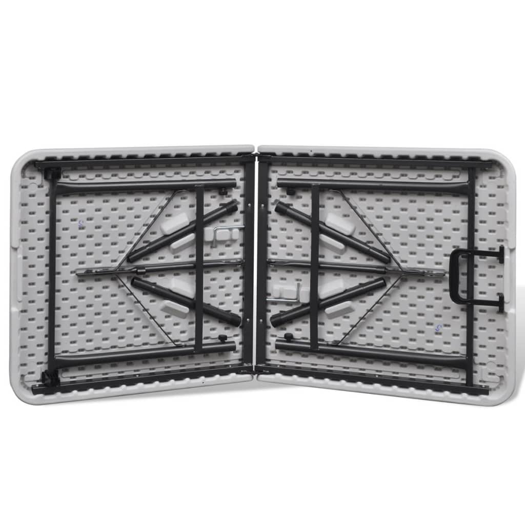 Tavolo Pieghevole da Giardino in HDPE 122 cm Bianco cod mxl 47901