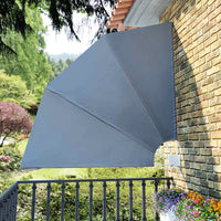 Tenda Laterale per Balcone Pieghevole Grigio 210x210 cm 41573