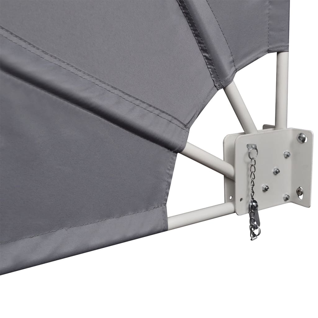 Tenda Laterale per Balcone Pieghevole Grigia 140x140 cm