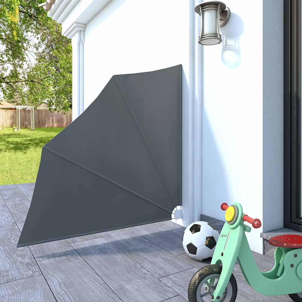 Tenda Laterale per Balcone Pieghevole Grigia 140x140 cm 41575