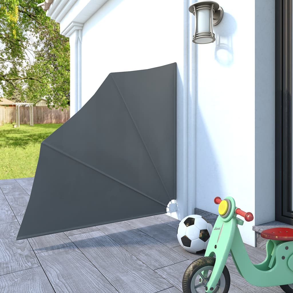 Tenda Laterale per Balcone Pieghevole Grigia 140x140 cm