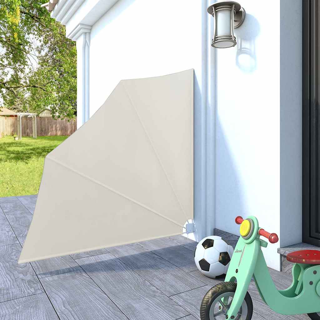 Tenda Laterale per Balcone Pieghevole Crema 140x140 cm 41578