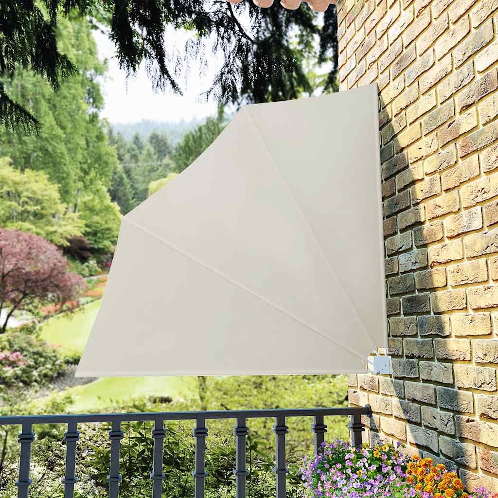 Tenda Laterale per Balcone Pieghevole Crema 140x140 cm 41578