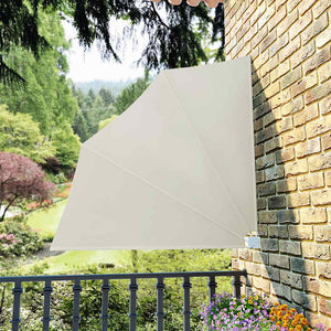 Tenda Laterale per Balcone Pieghevole Crema 140x140 cm 41578
