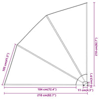 Tenda Laterale per Balcone Pieghevole Terracotta 210x210 cm 41579