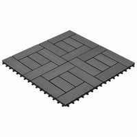 Piastrella per Decking 11 pcs Grigio 30 x 30 cm WPC 42046661