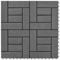 Piastrella per Decking 11 pcs Grigio 30 x 30 cm WPC 42046661