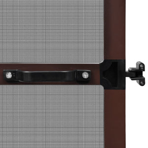 Zanzariera con Cardini per Porte Marrone 120 x 240 cm