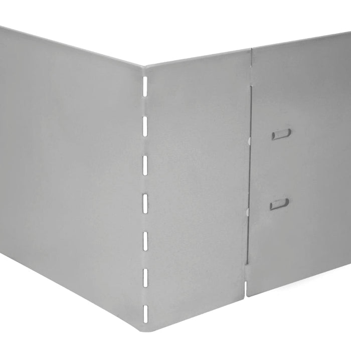 Set 5 pz Bordo prato flessibile in acciaio galvanizzato 100 x 14 cm 141596