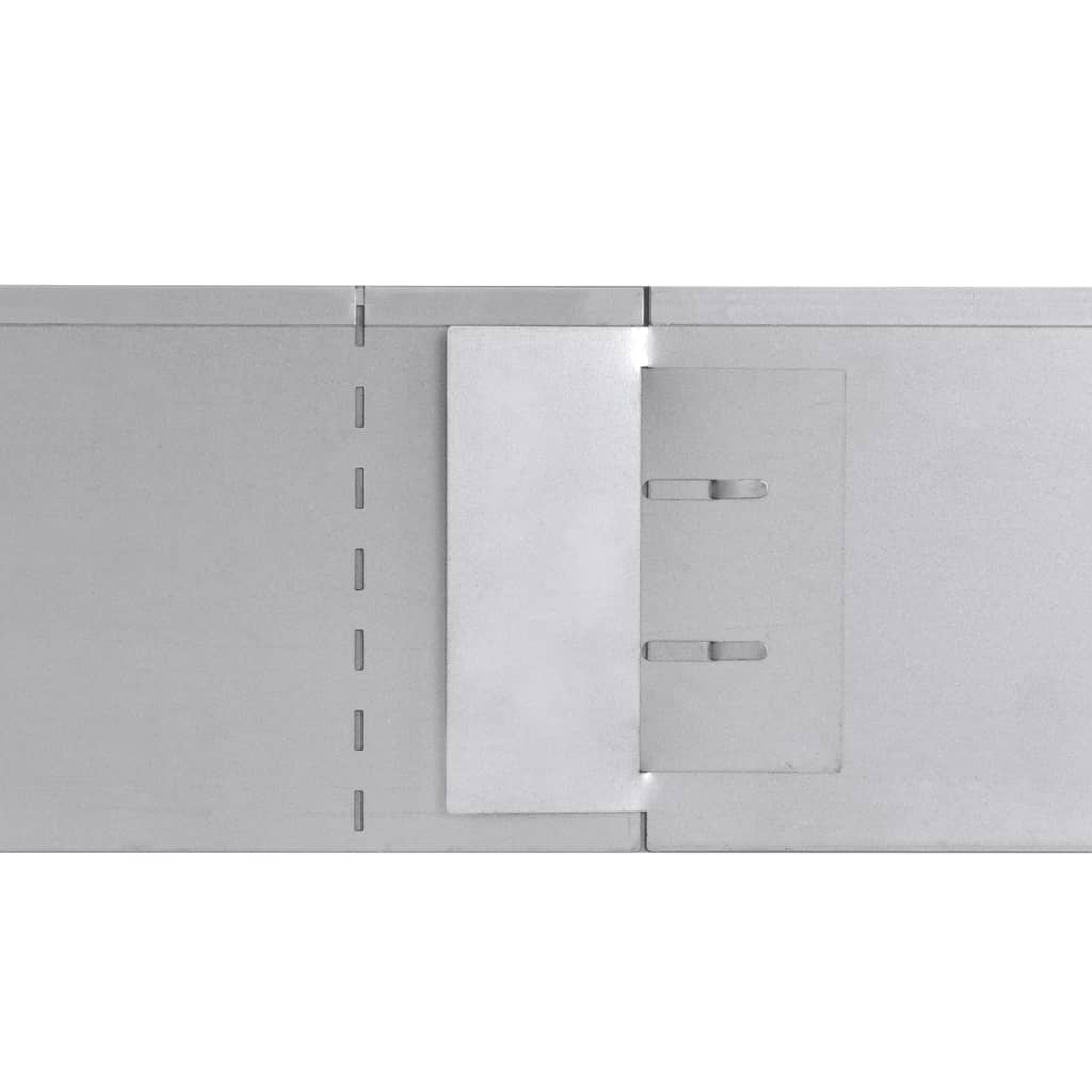 Set 5 pz Bordo prato flessibile in acciaio galvanizzato 100 x 14 cm