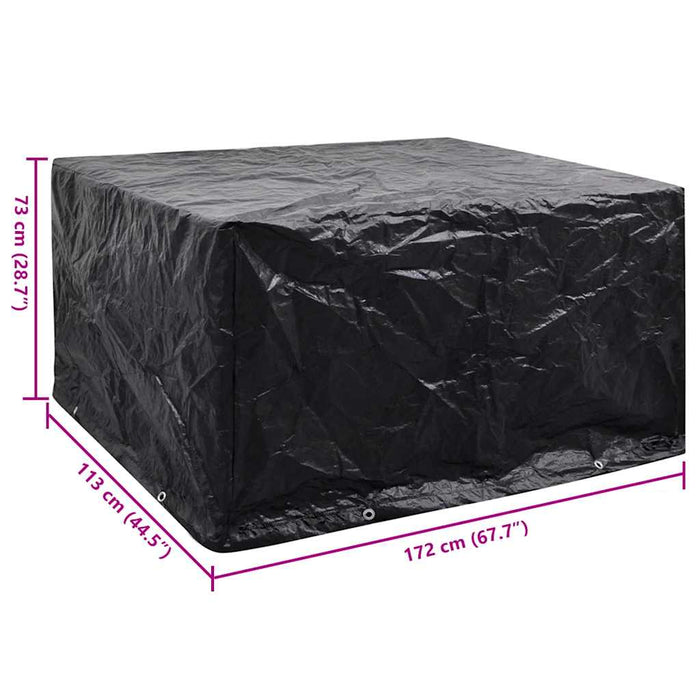Copertura per Mobili da Giardino con 8 Occhielli 172x113x73 cm 41638